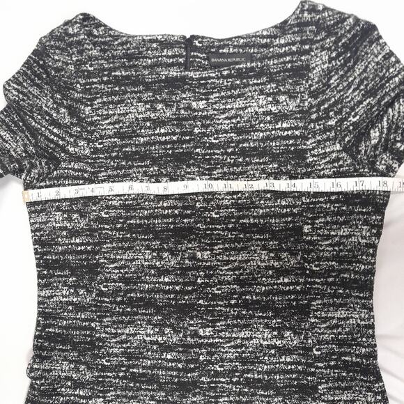 Banana Republic Black White Stretch Dress Women 12 Classic Corpcore Business - Picture 6 of 7